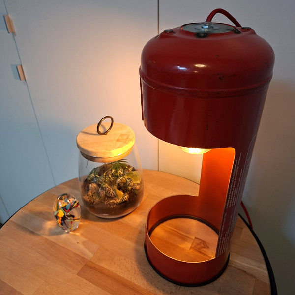 Miniature : lampe extincteur rouge sans fond, découpe carrée