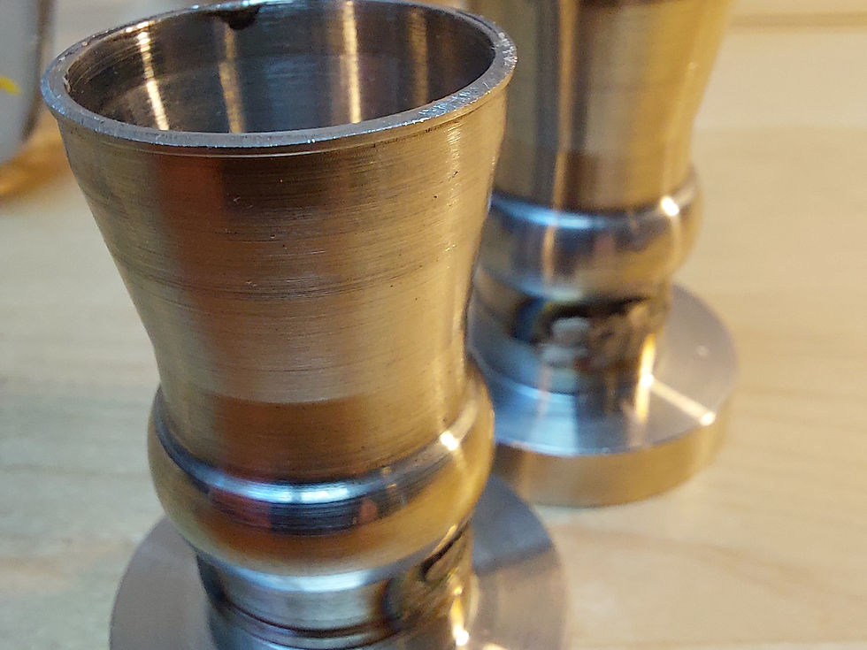 Miniature : lot de 2 bougeoirs inox