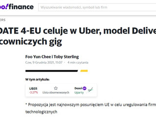 Unia Europejska "podreguluje" UBERA?
