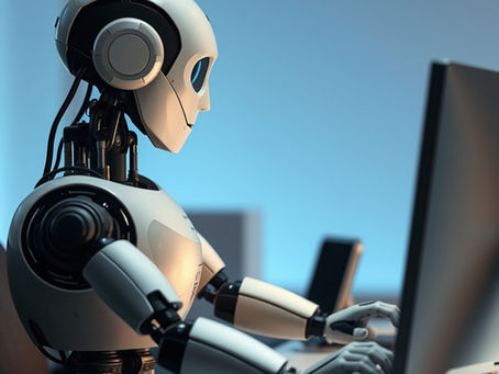 AI in Marketing working on a computer