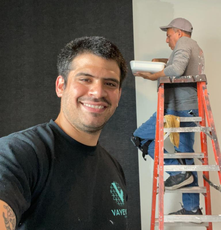 Professional handyman performing home repairs in Houston