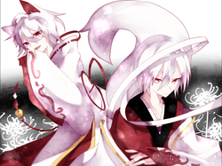 ラギ（大人）と白助