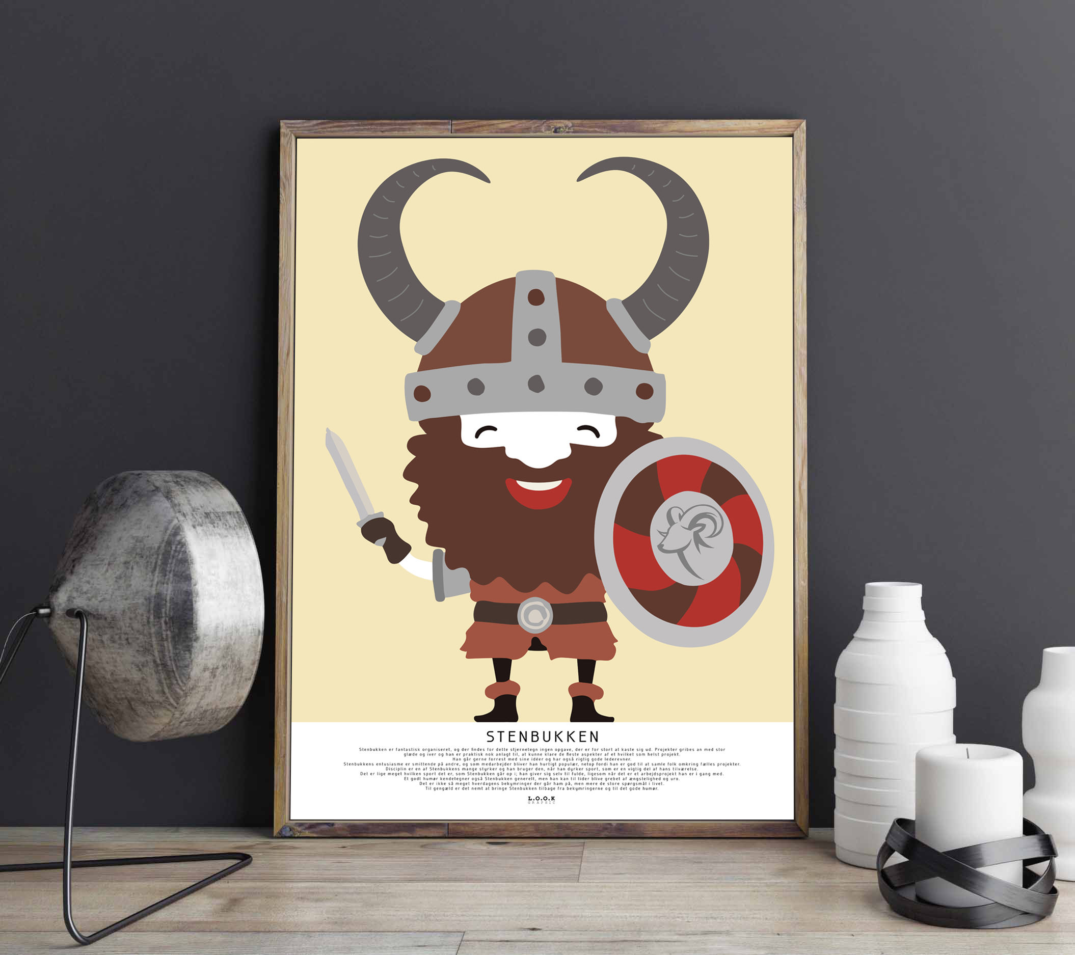 STENBUKKEN Horoskop-plakat til ham