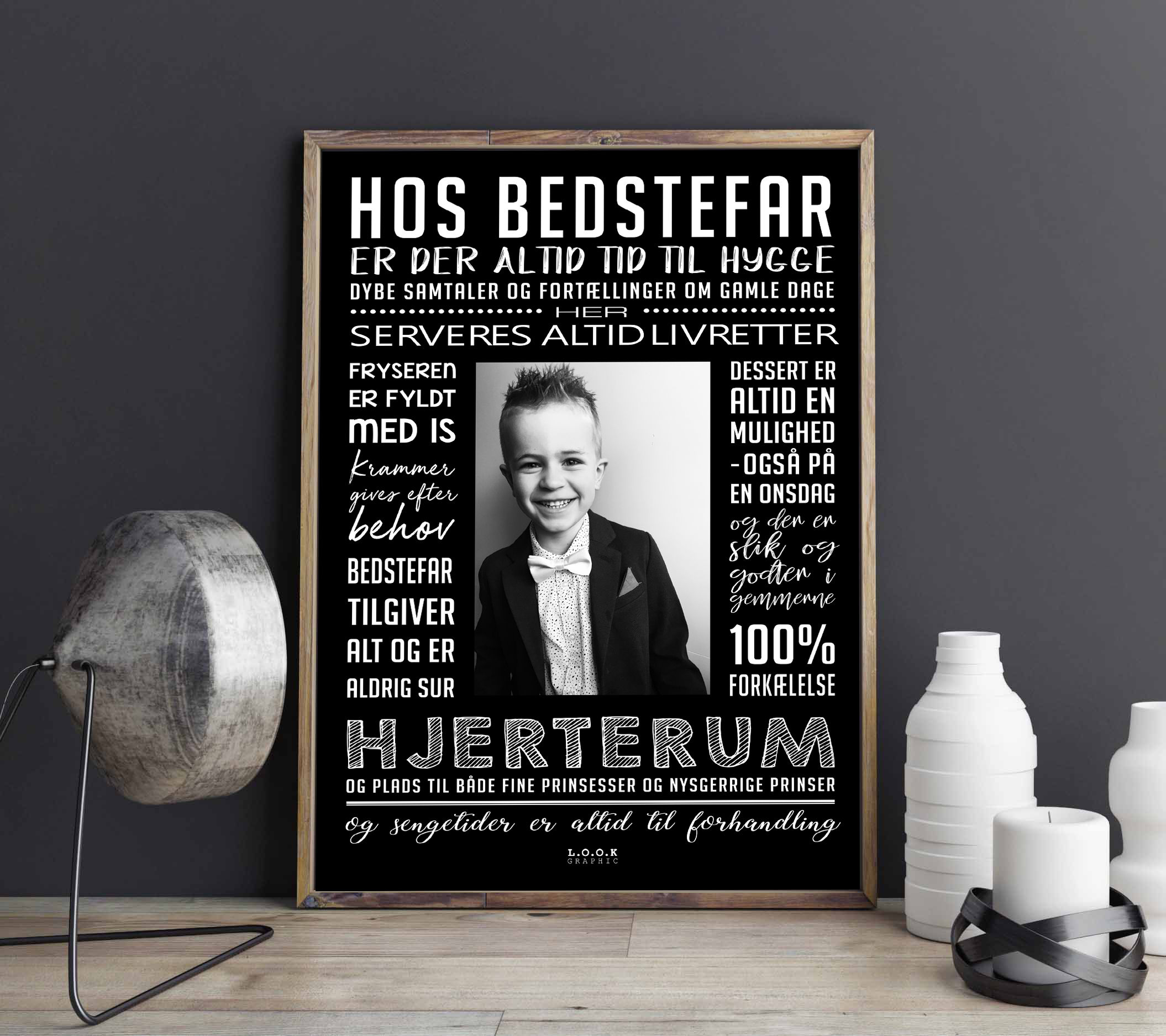 Hos BEDSTEFAR-plakat