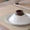 Thumbnail: large disco bowl | dark brown stoneware, pale white glaze