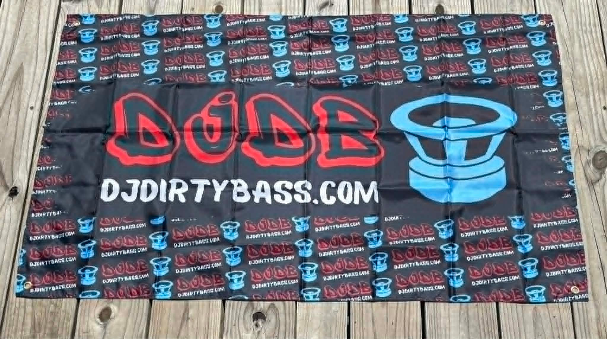 DJDirtyBass.com Red White and Blue Flag (3x5 foot)