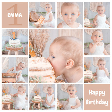 Cake Smash Kuchen matschen