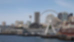 Seattle waterfront with the Great Wheel and the Space Needle