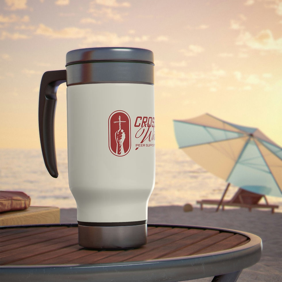 Thumbnail: Stainless Steel Travel Mug with Handle, 14oz