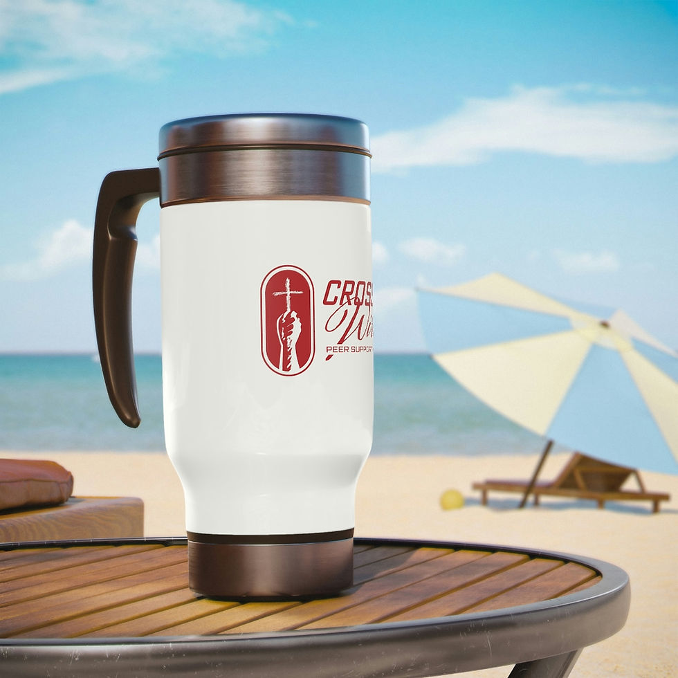 Thumbnail: Stainless Steel Travel Mug with Handle, 14oz