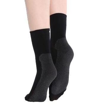 Soft and Comfy Black Cushion Sole Socks for Women Malka Chic