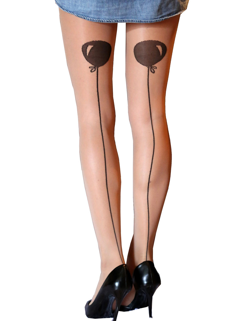Back Seam Sheer Pantyhose Balloon