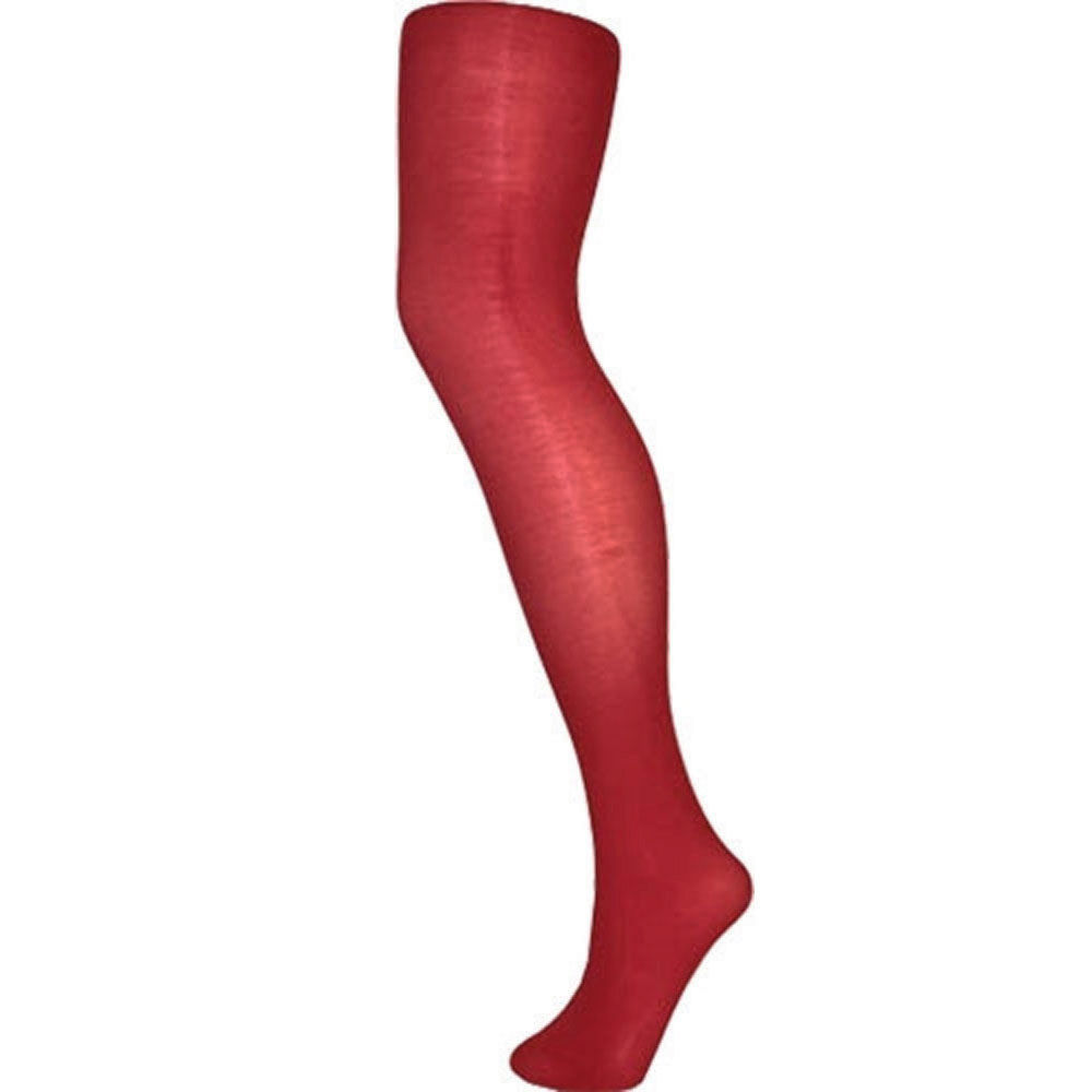 Red Toddler Footed High Waisted Tights Malka Chic