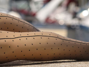 Vintage back seamed tights with Malka Chic