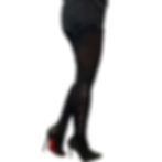 Chicago Rhinestone Tights Black Opaque Tights with Silver & Red Crystal City Design Malka Chic 2