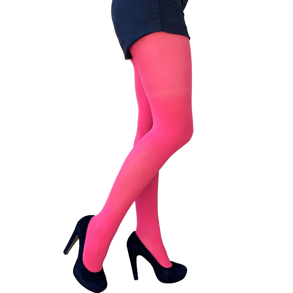 Plus Size Tights Coral Pink for Women Malka Chic