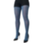 Denim Blue Opaque Full Footed Tights for Women Malka Chic 2