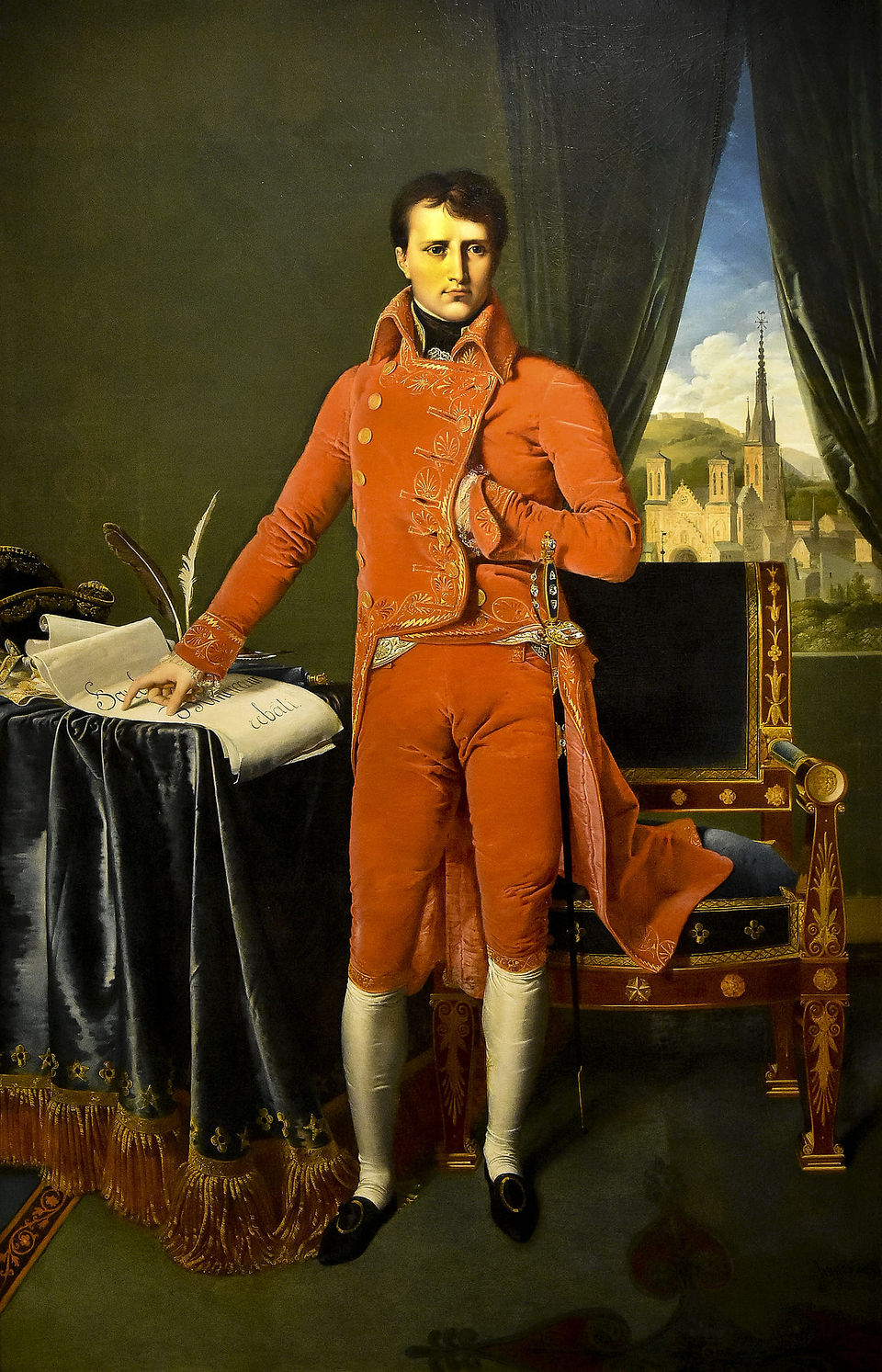 INGRES, Portrait de Napoléon Bonaparte en premier consul, 1803-1804, huile sur toile, 226 X 144 cm, Liège, musée Curtius