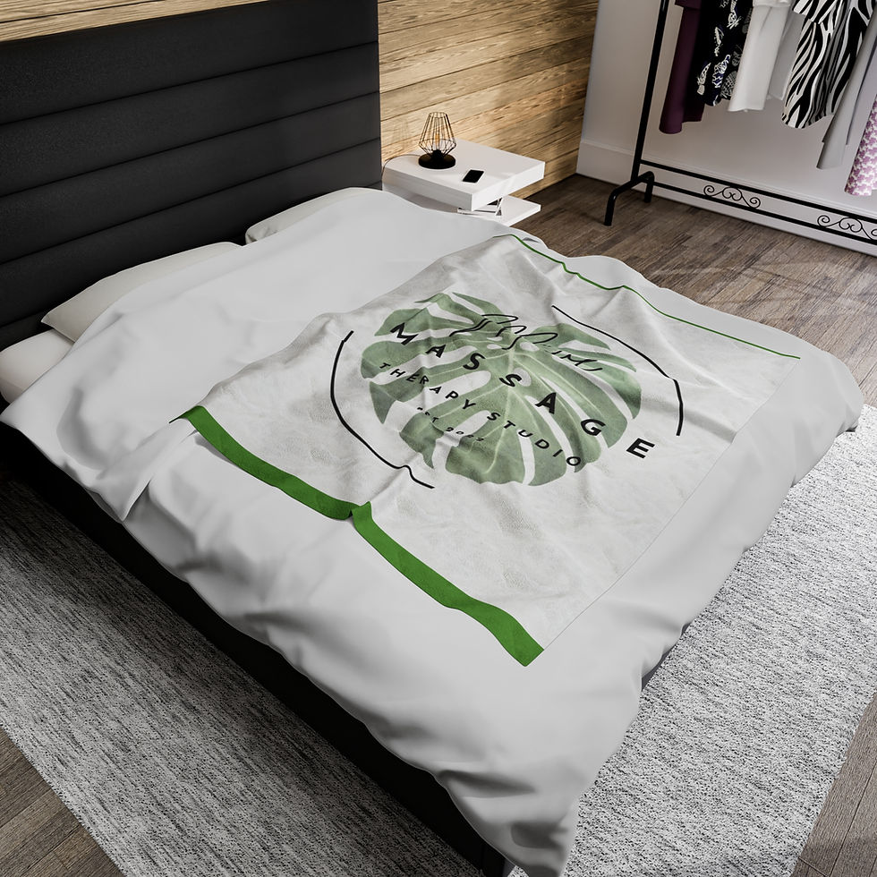 Thumbnail: Personalized Velveteen Plush Blanket for Spa & Relaxation