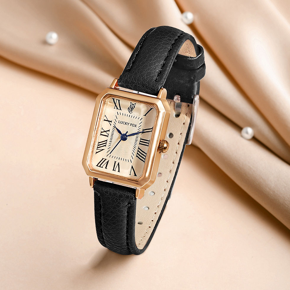 Thumbnail: Fashion Retro Digital Dial Casual Watches Square Leather Strap Fashionable Clock