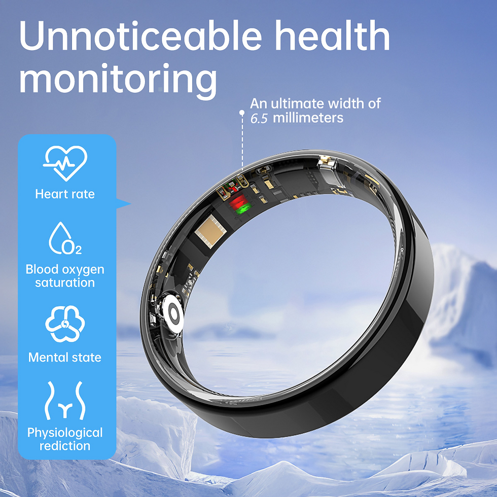 Thumbnail: SIMSONLAB 2025 Smart Ring Bluetooth Call Heart Rate Blood Pressure Monitor 5ATM 
