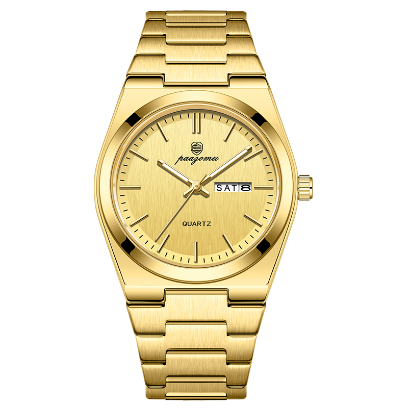 Thumbnail: PAAZOMU Fashion Men's Quartz Watch Stainless Steel Waterproof Luminous Man Watch