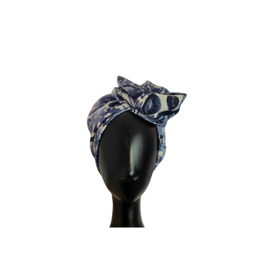 Blue & white floral tapestry