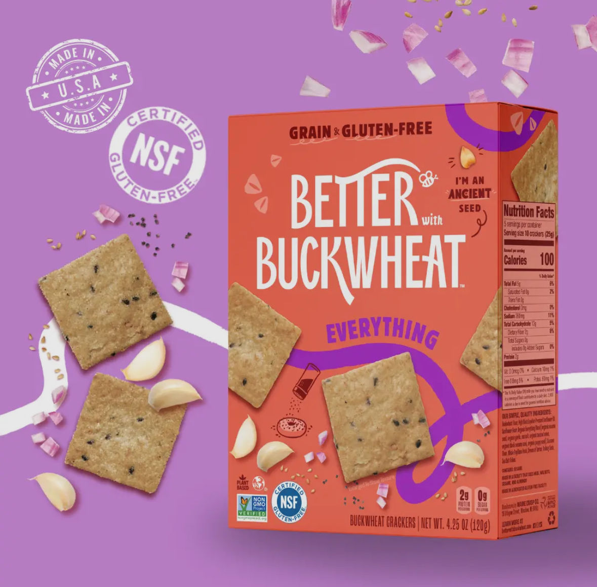 Maine Crisps Buckwheat everything 