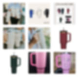 40oz Stanly Cup Style Tumbler. It includes one 3 in x 3 in (or smaller) engravin