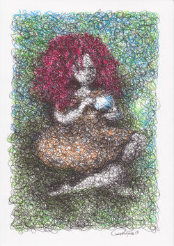 tea cup scribble
