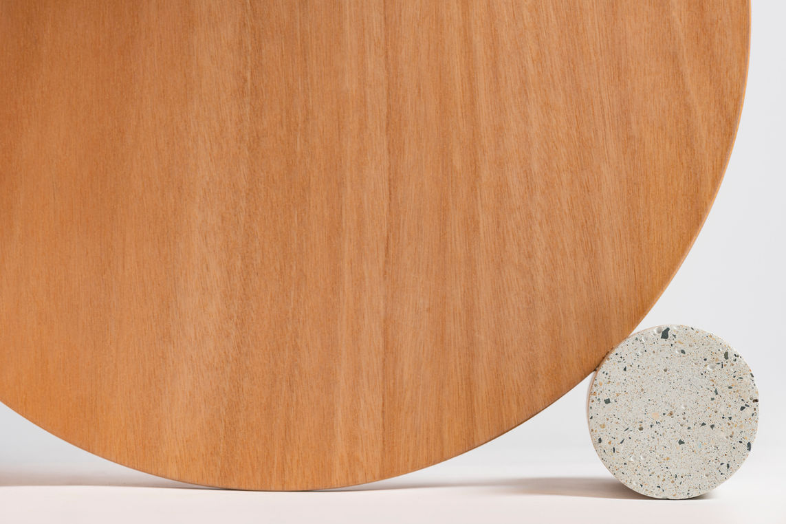 Thalis Nicolaou Studio based in Nicosia, Cyprus: contemporary handcrafted colorful furniture with functionality, aesthetics, and practicality. Unique playful interior side tables, product TABLE ROLL. What keeps me stable, allows me to roll.