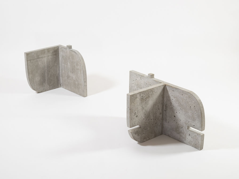 Thalis Nicolaou Studio based in Nicosia, Cyprus: contemporary handcrafted colorful furniture with functionality, aesthetics, and practicality. Unique playful interior side tables, product WOOD WORM. Concrete feeds on wood.