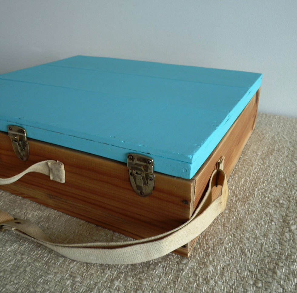 Miniature : malle en bois