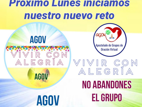 PÓXIMO LUNES 25-02-19 NUEVO RETO "VIVIR CON ALEGRÍA"