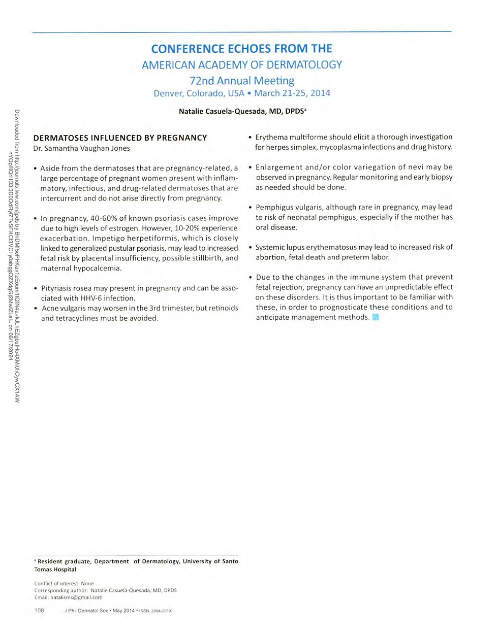 Conference Echoes from the 72nd Annual Convention of the American Academy of Dermatology