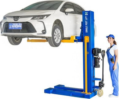 Thumbnail: XK M6200 Mobile Single Post Car Lift – 6,200 lb, 220V