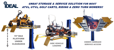 Thumbnail: SC-2K-UTV-X Single Column UTV & Mower Lift – 2,000 lb, Heavy Duty