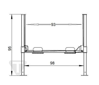 Thumbnail: Triumph NOS-9 Four-Post Parking Lift – 9,000 lb Capacity
