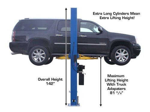Thumbnail: Atlas 9OHSC Overhead Two-Post Lift – 9,000 lb, Clear Floor Design