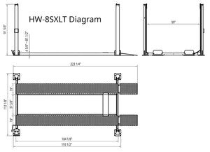Thumbnail: APlusLift HW-8S Four-Post Storage & Service Lift – 8,000 lb, Portable