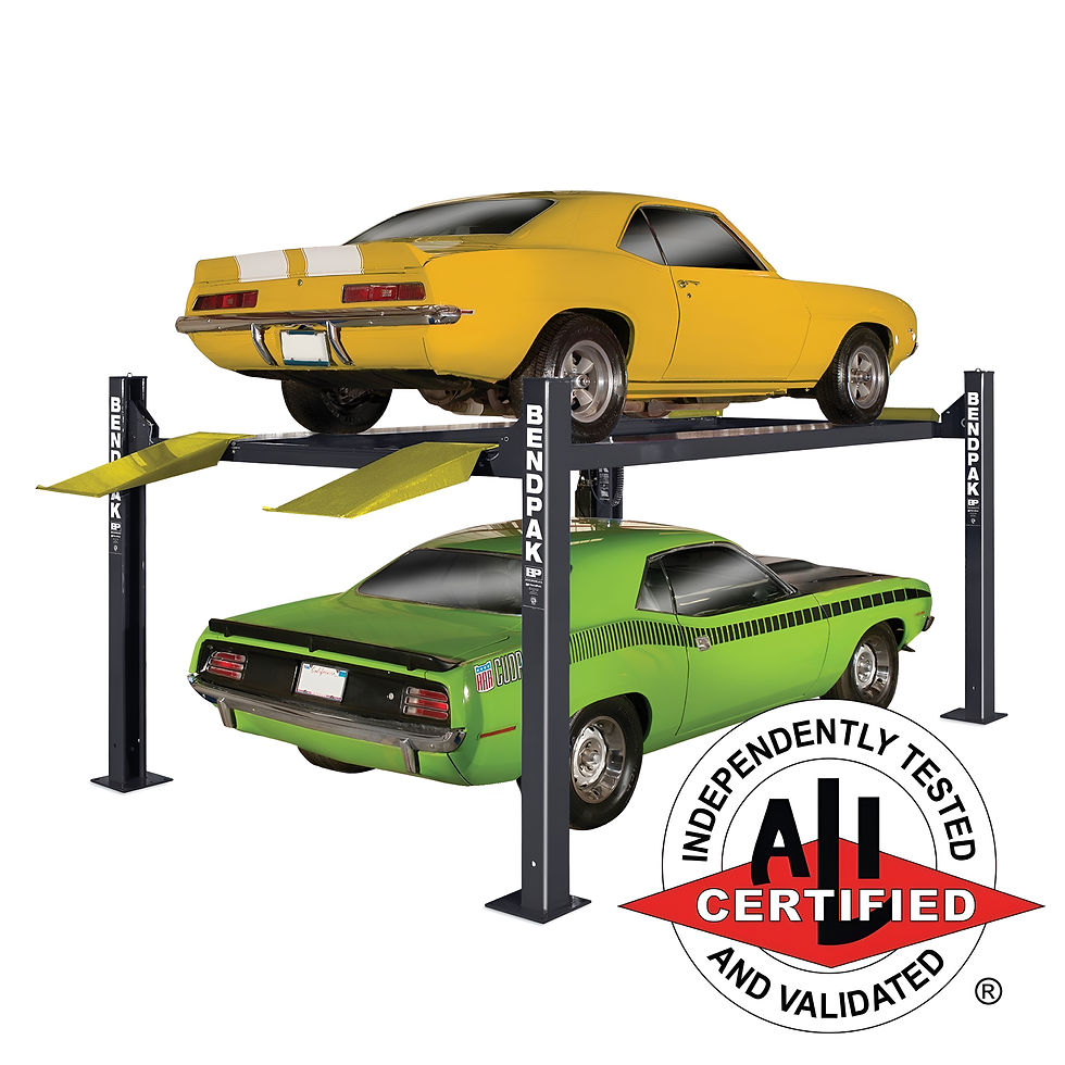 BendPak HD-9XL Four-Post Lift – 9,000 lb, Extended Length for Long Wheelbases