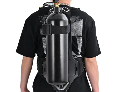 A Man wearing Co2 backpack by Little Aussie Teepees