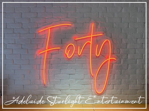 Forty neon sign by Little Aussie Teepees