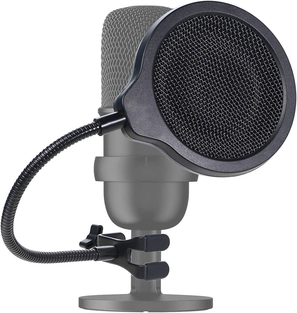 " HyperX SoloCast Mic Pop Filter - Professional 4 Inch 3 Layers