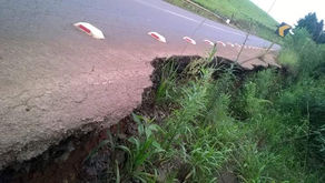 Boca no Trombone: Perigo na pista na rodovia entre Água Doce e Luzerna