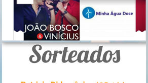 Resultado: Confira os sorteados da promoção do Minha Água Doce para o show nacional dos 60 anos de Á