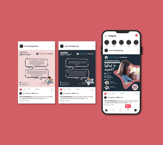 image of Tommee Tippee instagram feed in carousell done by Three headcounts