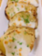Baked potato with cheese herb