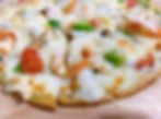 Seafood pizza