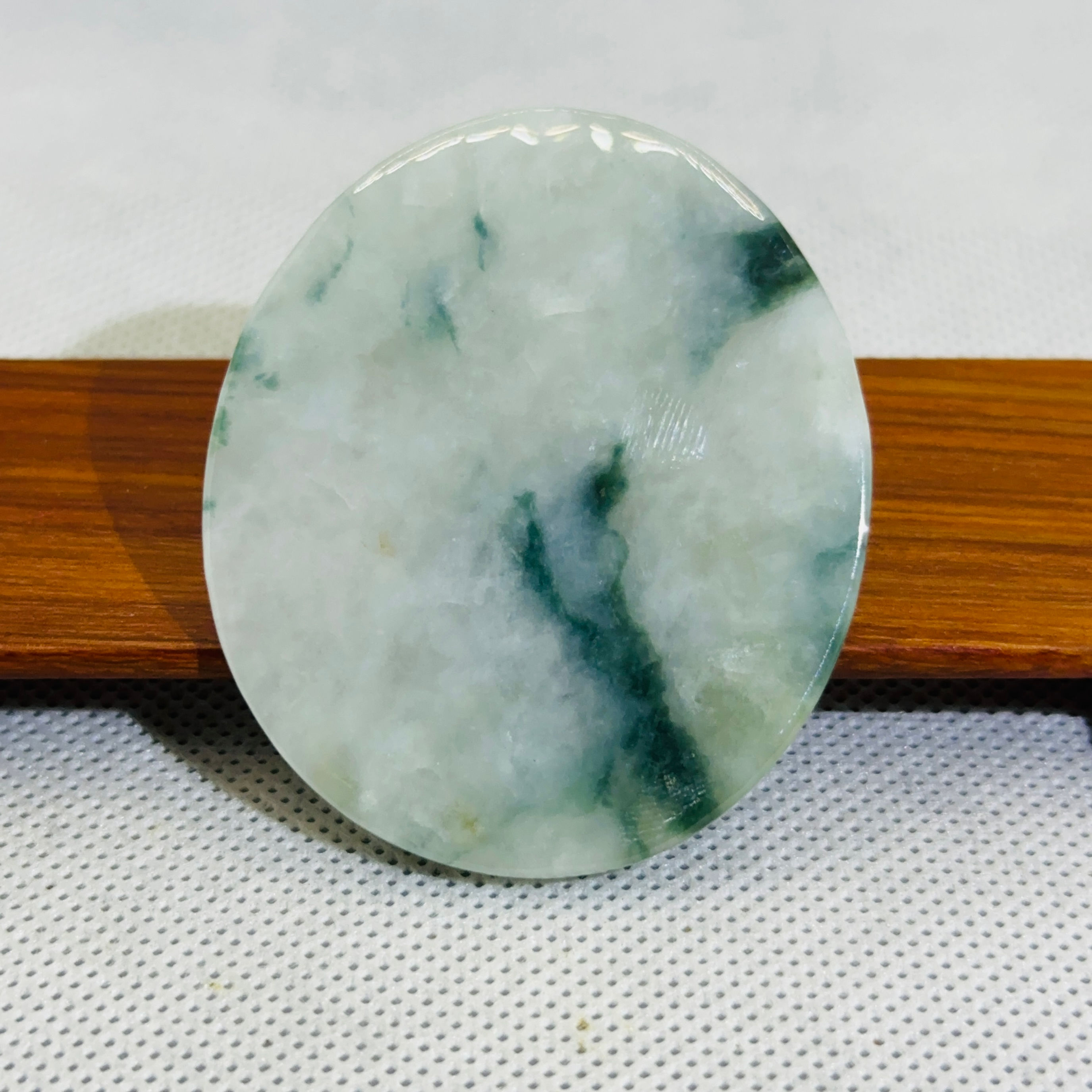 飄綠無事圓牌-A級翡翠